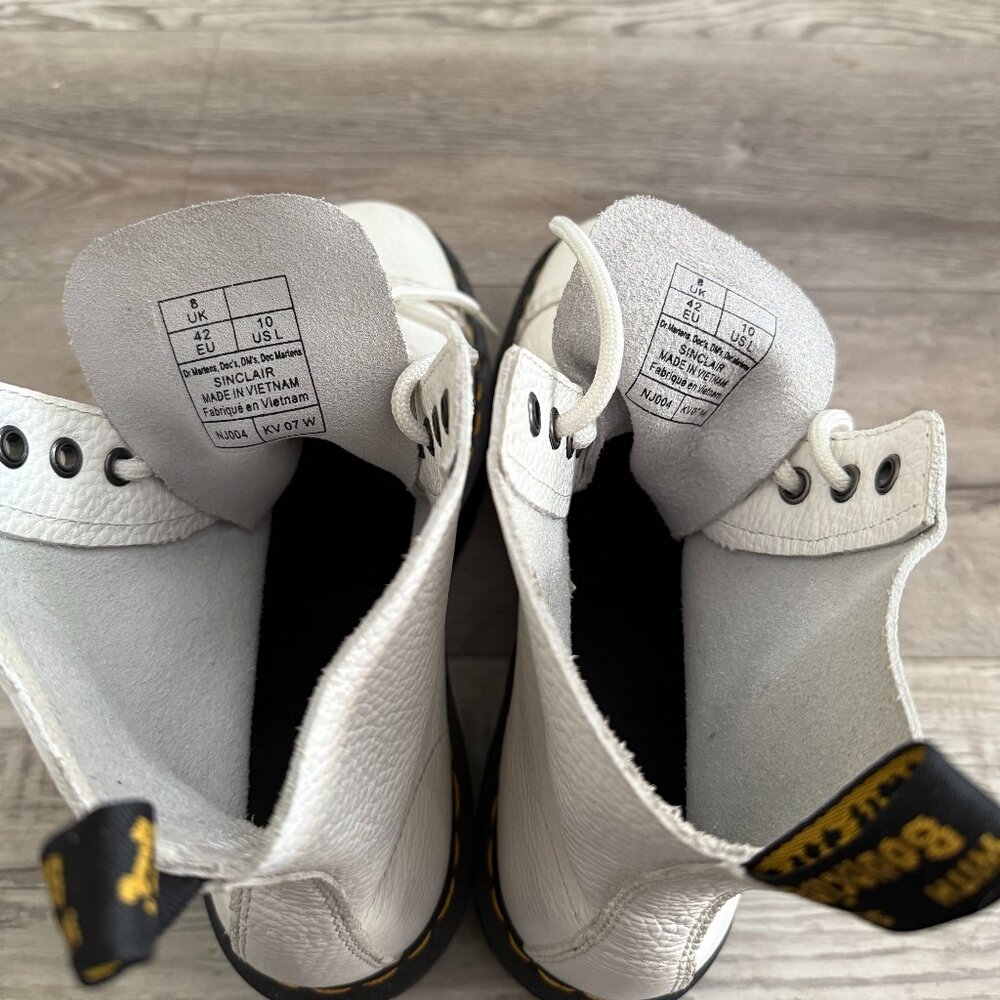 Dr. Martens White Combat Boots - Picture 6 of 16